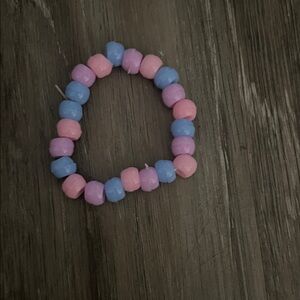 Charming Pink and Purple Beaded Kids Bracelet